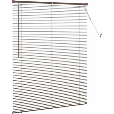 vidaXL Żaluzja wenecka Ciemnobrązowy ze wzorem 150 x 110 cm PVC vidaXL Żaluzja wenecka Ciemnobrązowy ze wzorem 150 x 110 cm PVC