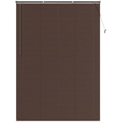 vidaXL Żaluzja wenecka Ciemnobrązowy ze wzorem 213 x 130 cm PVC vidaXL Żaluzja wenecka Ciemnobrązowy ze wzorem 213 x 130 cm PVC