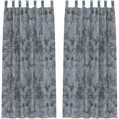 Vidaxl Zasłona Z Zasłonami 2 Pcs Srebrny Szary 245 X 140 Cm Aksamit Vidaxl Zasłona Z Zasłonami 2 Pcs Srebrny Szary 245 X 140 Cm Aksamit