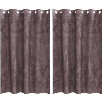 vidaXL Zasłony aksamitne 2 szt. z oczkami Brązowe 175x140 cm vidaXL Zasłony aksamitne 2 szt. z oczkami Brązowe 175x140 cm