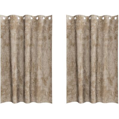 vidaXL Zasłony Velvet 2 sztuki z oczkami Champagne 140x175 cm vidaXL Zasłony Velvet 2 sztuki z oczkami Champagne 140x175 cm