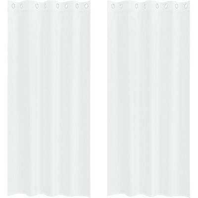 Vidaxl Zasłony Z Zasłonami 2 Pcs Biały 140 X 260 Cm Poliester Vidaxl Zasłony Z Zasłonami 2 Pcs Biały 140 X 260 Cm Poliester