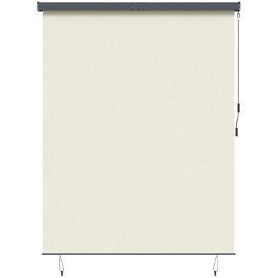 vidaXL Zewnętrzna Roleta Rolkowa Paski Kremowy 220 x 250 cm tkanina vidaXL Zewnętrzna Roleta Rolkowa Paski Kremowy 220 x 250 cm tkanina