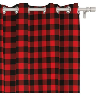 DECORDRUK Zasłona Classic Wzór Cl10 Czarno-Czerwona Krata 150 X 280 Cm Tkanina Zaciemniająca DECORDRUK Zasłona Classic Wzór Cl10 Czarno-Czerwona Krata 150 X 280 Cm Tkanina Zaciemniająca