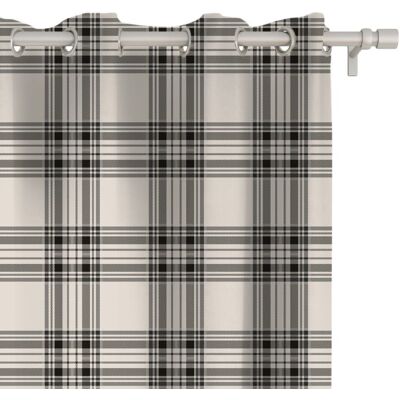 DECORDRUK Zasłona CLASSIC wzór CL12 Beżowa krata 150 x 280 cm tkanina zaciemniająca DECORDRUK Zasłona CLASSIC wzór CL12 Beżowa krata 150 x 280 cm tkanina zaciemniająca