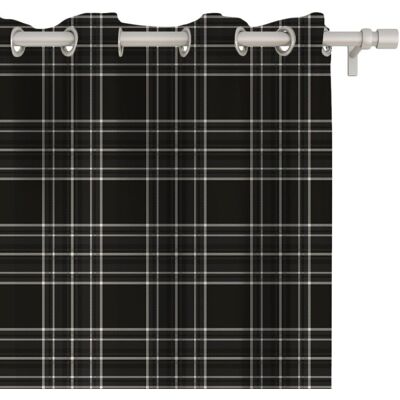 DECORDRUK Zasłona CLASSIC wzór CL14 Czarna krata 150 x 280 cm tkanina zaciemniająca DECORDRUK Zasłona CLASSIC wzór CL14 Czarna krata 150 x 280 cm tkanina zaciemniająca