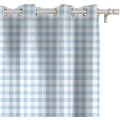 DECORDRUK Zasłona Easter Wzór Ea03 Błękitna Kratka 150 X 230 Cm Tkanina Zaciemniająca DECORDRUK Zasłona Easter Wzór Ea03 Błękitna Kratka 150 X 230 Cm Tkanina Zaciemniająca
