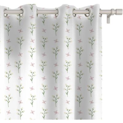DECORDRUK Zasłona EASTER wzór EA07 przebiśniegi i motyle 150 x 280 cm tkanina zaciemniająca DECORDRUK Zasłona EASTER wzór EA07 przebiśniegi i motyle 150 x 280 cm tkanina zaciemniająca