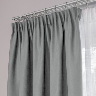 Markizeta Zasłona gotowa Idalia 140x250 cm szara welur na taśmie marszczącej Markizeta Zasłona gotowa Idalia 140x250 cm szara welur na taśmie marszczącej