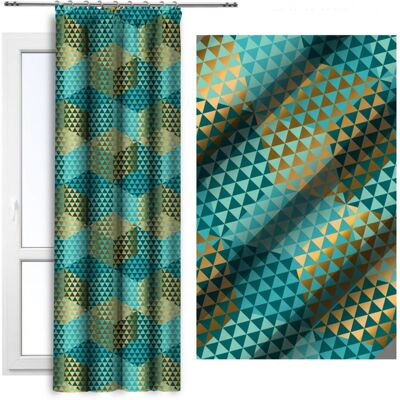 Zasłona gotowa na taśmie Trójkąty 140x250 Vipro D404-297 Zasłona gotowa na taśmie Trójkąty 140x250 Vipro D404-297