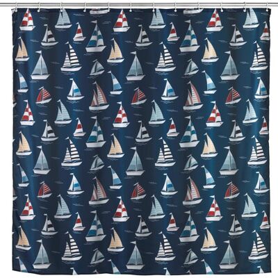 Zasłona prysznicowa REGATTA, 180 x 200 cm, poliestrowa, WENKO Zasłona prysznicowa REGATTA, 180 x 200 cm, poliestrowa, WENKO