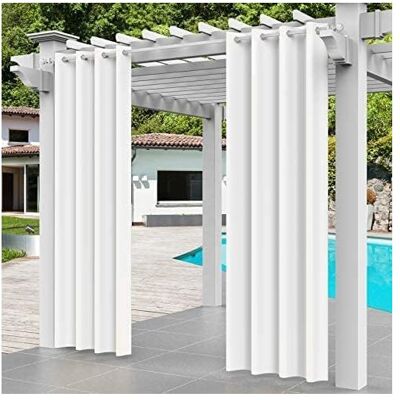 Akuku ZASŁONA TARASOWA zewnętrzna wodoodporne altana pergola białe 132x275cm 1szt Akuku ZASŁONA TARASOWA zewnętrzna wodoodporne altana pergola białe 132x275cm 1szt