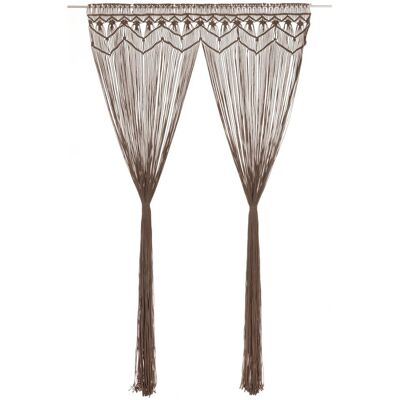 VMP Zasłona Z Makramy, Kolor Taupe, 140 X 240 Cm, Bawełna VMP Zasłona Z Makramy, Kolor Taupe, 140 X 240 Cm, Bawełna