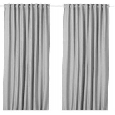 Ikea ZASŁONA ZACIEMNIAJĄCA SZARA 1 PARA 145X300 CM Ikea ZASŁONA ZACIEMNIAJĄCA SZARA 1 PARA 145X300 CM