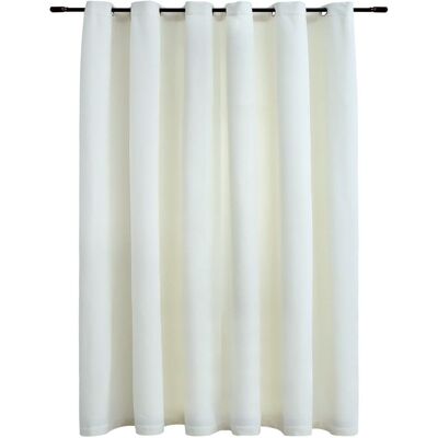 vidaXL Zasłona zaciemniająca z aksamitu krem 290x245 cm vidaXL Zasłona zaciemniająca z aksamitu krem 290x245 cm
