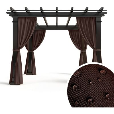 DECORDRUK Zasłona zewnętrzna STORM wzór ST22 brąz 150 x 220 cm DECORDRUK Zasłona zewnętrzna STORM wzór ST22 brąz 150 x 220 cm