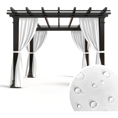 DECORDRUK Zasłona Zewnętrzna Storm Wzór St33 Biały 150 X 220 Cm DECORDRUK Zasłona Zewnętrzna Storm Wzór St33 Biały 150 X 220 Cm