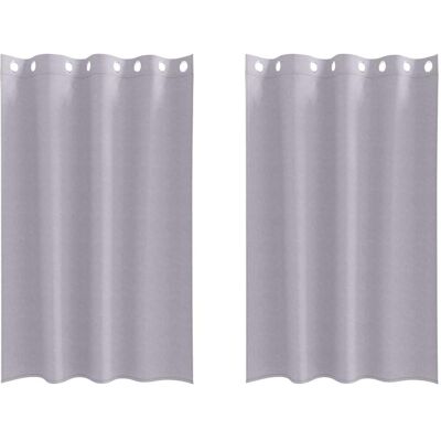 vidaXL Zasłony 2 pcs Metaliczny szary 175 x 140 cm Polies vidaXL Zasłony 2 pcs Metaliczny szary 175 x 140 cm Polies