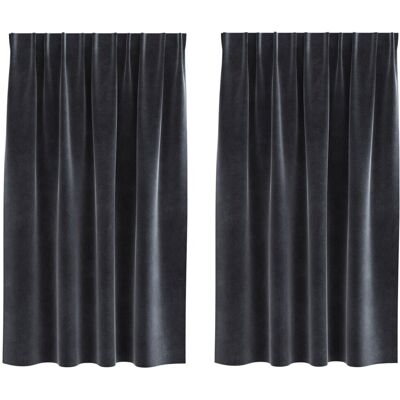 vidaXL Szare zasłony z poliestru 140x140cm - Zasłony vidaXL Szare zasłony z poliestru 140x140cm - Zasłony