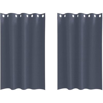 vidaXL Zasłony z zasłonami 2 pcs Antracytowy 175 x 140 cm vidaXL Zasłony z zasłonami 2 pcs Antracytowy 175 x 140 cm