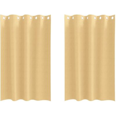 vidaXL Zasłony z zasłonami 2 pcs Beżowy 175 x 140 cm Poli vidaXL Zasłony z zasłonami 2 pcs Beżowy 175 x 140 cm Poli