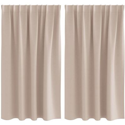 vidaXL Zasłony z zasłonami 2 pcs Ciemnoszary 140 x 140 cm vidaXL Zasłony z zasłonami 2 pcs Ciemnoszary 140 x 140 cm