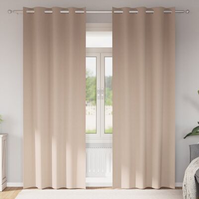 vidaXL Zasłony z zasłonami 2 pcs Ciemnoszary 245 x 140 cm vidaXL Zasłony z zasłonami 2 pcs Ciemnoszary 245 x 140 cm