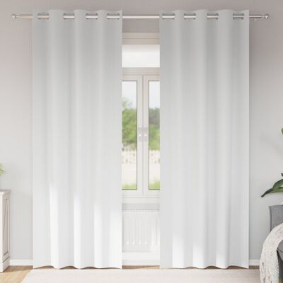 vidaXL Zasłony z zasłonami 2 pcs Czysta biel 245 x 140 cm vidaXL Zasłony z zasłonami 2 pcs Czysta biel 245 x 140 cm
