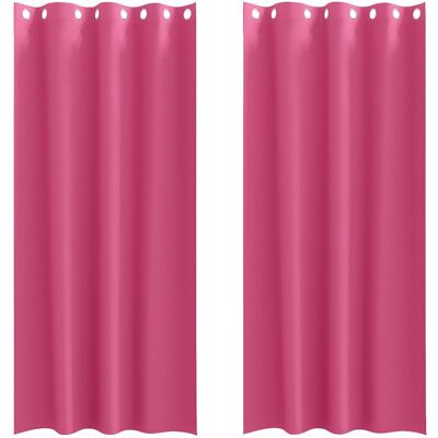 vidaXL Zasłony z zasłonami 2 pcs Jasnoróżowy 225 x 140 cm vidaXL Zasłony z zasłonami 2 pcs Jasnoróżowy 225 x 140 cm