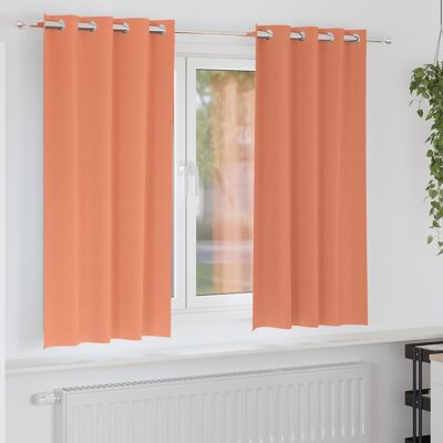 vidaXL Zasłony z zasłonami 2 pcs terakota 175 x 140 cm Po vidaXL Zasłony z zasłonami 2 pcs terakota 175 x 140 cm Po