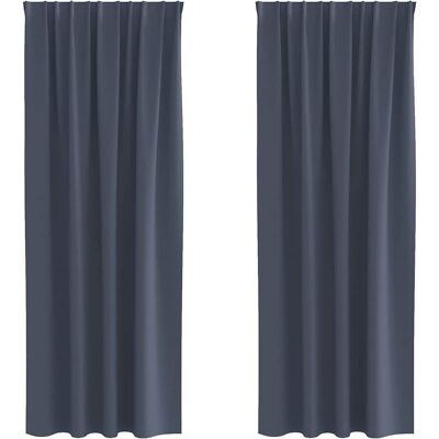 vidaXL Zasłony zaciemniające 2 pcs Antracytowy 245 x 140 vidaXL Zasłony zaciemniające 2 pcs Antracytowy 245 x 140