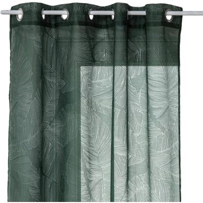 Atmosphera Firana Gotowa Zielona Firanka Wzór Liści 140x240 Atmosphera Firana Gotowa Zielona Firanka Wzór Liści 140x240