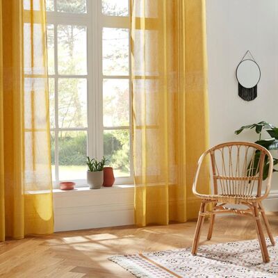 Atmosphera Firana Gotowa Żółta Firanka Sab Na Kółkach 140x240 Atmosphera Firana Gotowa Żółta Firanka Sab Na Kółkach 140x240