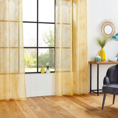 Atmosphera Firana Gotowa Żółta Firanka Wzór Liści Na Przelotkach 140x240 Devo Atmosphera Firana Gotowa Żółta Firanka Wzór Liści Na Przelotkach 140x240 Devo
