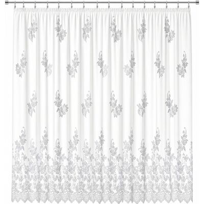 Firanka Gotowa Cornell 200 X 250 Cm Biały Żakard Kwiaty Wisan Wn980c 250 Firanka Gotowa Cornell 200 X 250 Cm Biały Żakard Kwiaty Wisan Wn980c 250