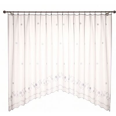 Firanka Gotowa Eldiss 350 X 160 Cm Biały Żakard Kwiaty Wisan Wn99e6 160 Firanka Gotowa Eldiss 350 X 160 Cm Biały Żakard Kwiaty Wisan Wn99e6 160