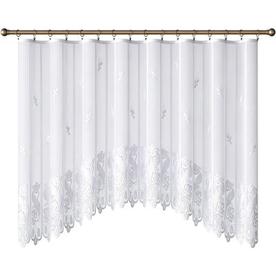 Firanka Gotowa Lemgo 270 X 150 Cm Biały Żakard Wzór Roślinny Wisan Wn46l7 150 Firanka Gotowa Lemgo 270 X 150 Cm Biały Żakard Wzór Roślinny Wisan Wn46l7 150