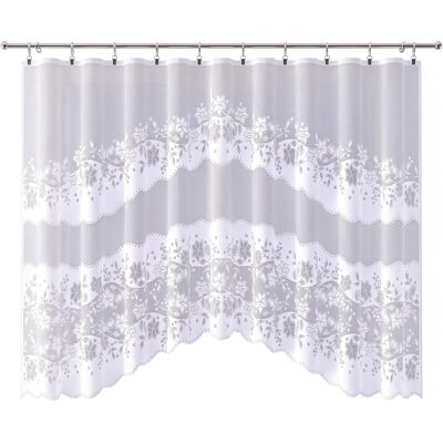 Firanka Gotowa Narbo 300 X 150 Cm Biały Żakard Kwiaty Wisan Wn14n2 G15 Firanka Gotowa Narbo 300 X 150 Cm Biały Żakard Kwiaty Wisan Wn14n2 G15