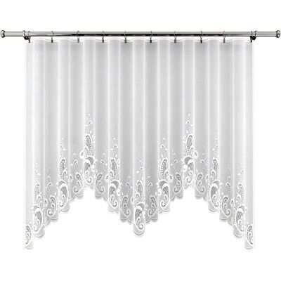 Firanka Gotowa Z Falą Petto 290 X 150 Cm Biały Żakard Wisan Wn999p 150 Firanka Gotowa Z Falą Petto 290 X 150 Cm Biały Żakard Wisan Wn999p 150