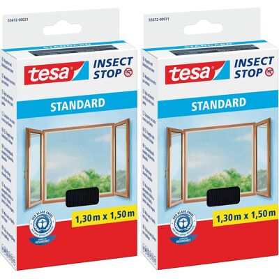 Moskitiera Na Okno Tesa Insect Stop 1,3x1,5 M 2 Sztuki Antyprzepuszczalna Moskitiera Na Okno Tesa Insect Stop 1,3x1,5 M 2 Sztuki Antyprzepuszczalna