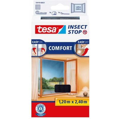Inny producent Tesa Comfort Moskitiera Na Okno - Siatka Okienna Na Rzep 1,2 X 2,4m Czarna / Tesa Inny producent Tesa Comfort Moskitiera Na Okno - Siatka Okienna Na Rzep 1,2 X 2,4m Czarna / Tesa