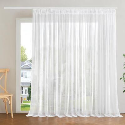 Inny producent Zasłona 300x245cm Biała Woal Przezroczysta Firana Taśma Marszcząca Inny producent Zasłona 300x245cm Biała Woal Przezroczysta Firana Taśma Marszcząca