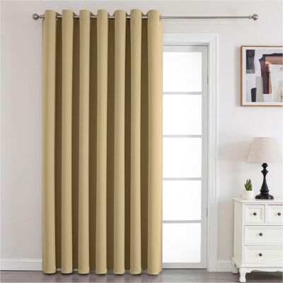 Akuku Zasłona Zaciemniająca Z Oczkami Na Przelotkach Termoizolacja Beż 135x225cm Akuku Zasłona Zaciemniająca Z Oczkami Na Przelotkach Termoizolacja Beż 135x225cm