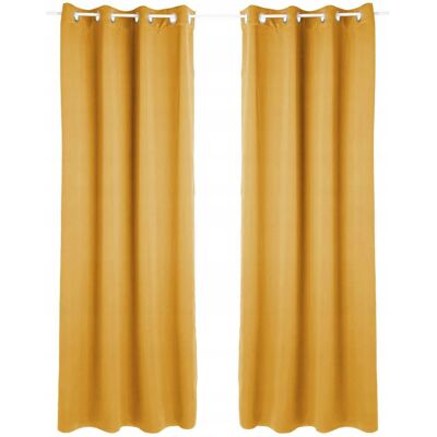 Atmosphera Zasłona Zaciemniająca Żółta Przelotki 135x240 2szt Atmosphera Zasłona Zaciemniająca Żółta Przelotki 135x240 2szt