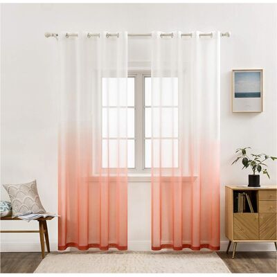 Akuku Zasłony Woalowe Ombre Firany Do Salonu Sypialni Na Przelotkach 140x215cm 2x Akuku Zasłony Woalowe Ombre Firany Do Salonu Sypialni Na Przelotkach 140x215cm 2x