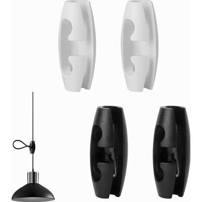 Inny producent Adaptery 4 Sztuki Do Kabli 5-8 Mm Regulacja Lamp Wiszących Czarne Białe Inny producent Adaptery 4 Sztuki Do Kabli 5-8 Mm Regulacja Lamp Wiszących Czarne Białe