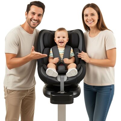 TITANIUM BABY Fotelik Samochodowy CzarnySzary iSafety THOR BlackGrey ISOFIX BEZPIECZNY360 TITANIUM BABY Fotelik Samochodowy CzarnySzary iSafety THOR BlackGrey ISOFIX BEZPIECZNY360