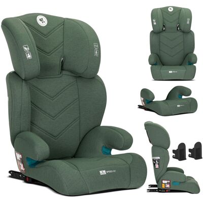 FOTELIK SAMOCHODOWY ISOFIX I-SIZE 100-150CM BLACK LORELLI SPEED GT + PODDUPNIK ZIELONY FOTELIK SAMOCHODOWY ISOFIX I-SIZE 100-150CM BLACK LORELLI SPEED GT + PODDUPNIK ZIELONY