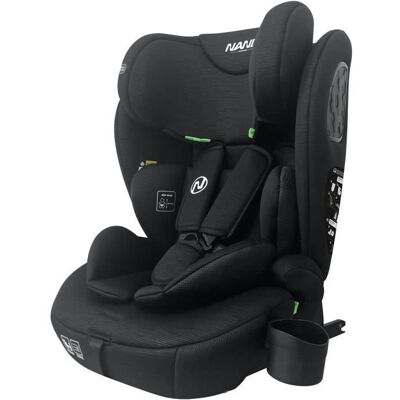 Fotelik samochodowy isofix - NANIA - MILANO - Grupa 1/2/3 - I-size - Z reduktorem - Czarny Fotelik samochodowy isofix - NANIA - MILANO - Grupa 1/2/3 - I-size - Z reduktorem - Czarny