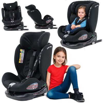 LITTLE RIDER FOTELIK SAMOCHODOWY OBROTOWY 360° CZARNY 40-150 CM i-Size R129 + ISOFIX LITTLE RIDER FOTELIK SAMOCHODOWY OBROTOWY 360° CZARNY 40-150 CM i-Size R129 + ISOFIX